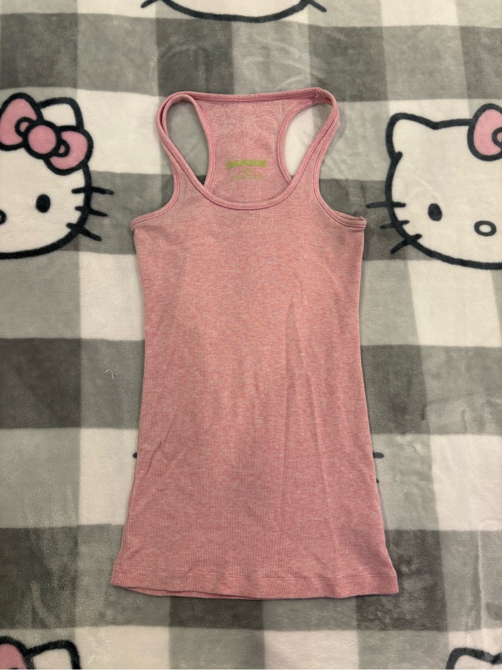 Vintage Garage Y2K Pink Ribbed Racerback Tank top